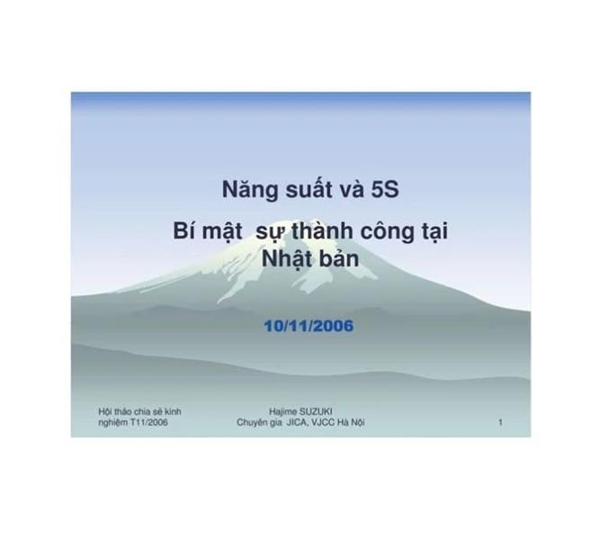 5S BÍ MẬT THÀNH CÔNG TỪ NHẬT BẢN